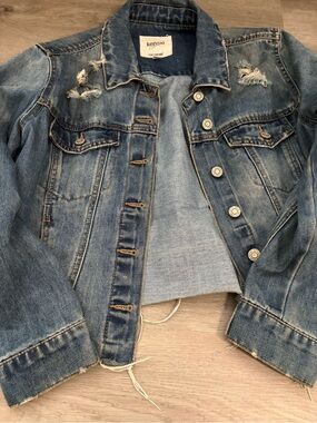 Kensie True Vintage Denim Jacket - Light Blue